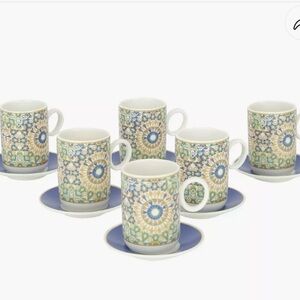 Salvatore Espresso Cup and Saucer Set Of Six